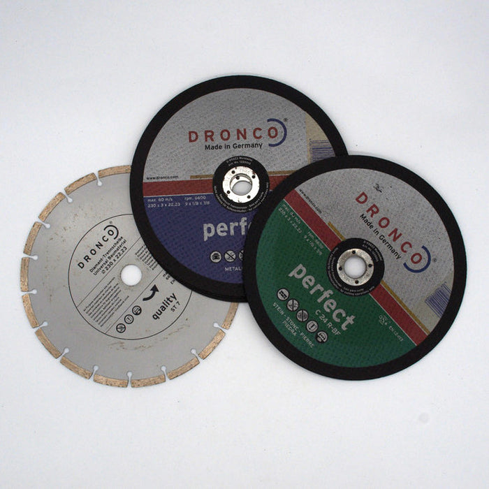 Dronco 230mm Multipack (diamond/stone/flap/cutting/grinding)