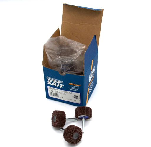 Sait 40mm X 20mm 6mm Shaft Mounted Fleece Flap Wheel Gt Type Gr80