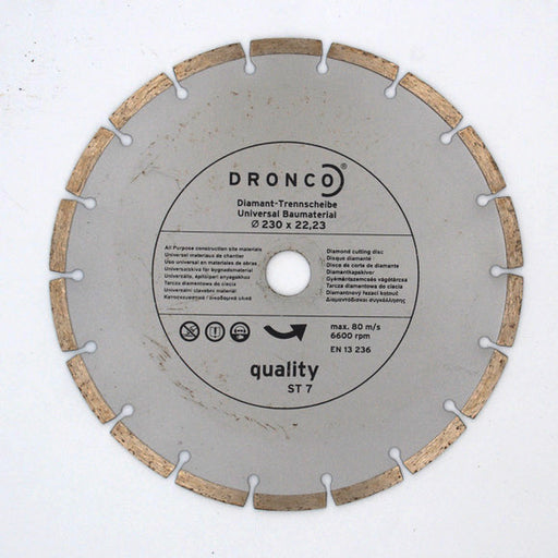 Dronco 230mm X 2 X 22 Diamond Disc