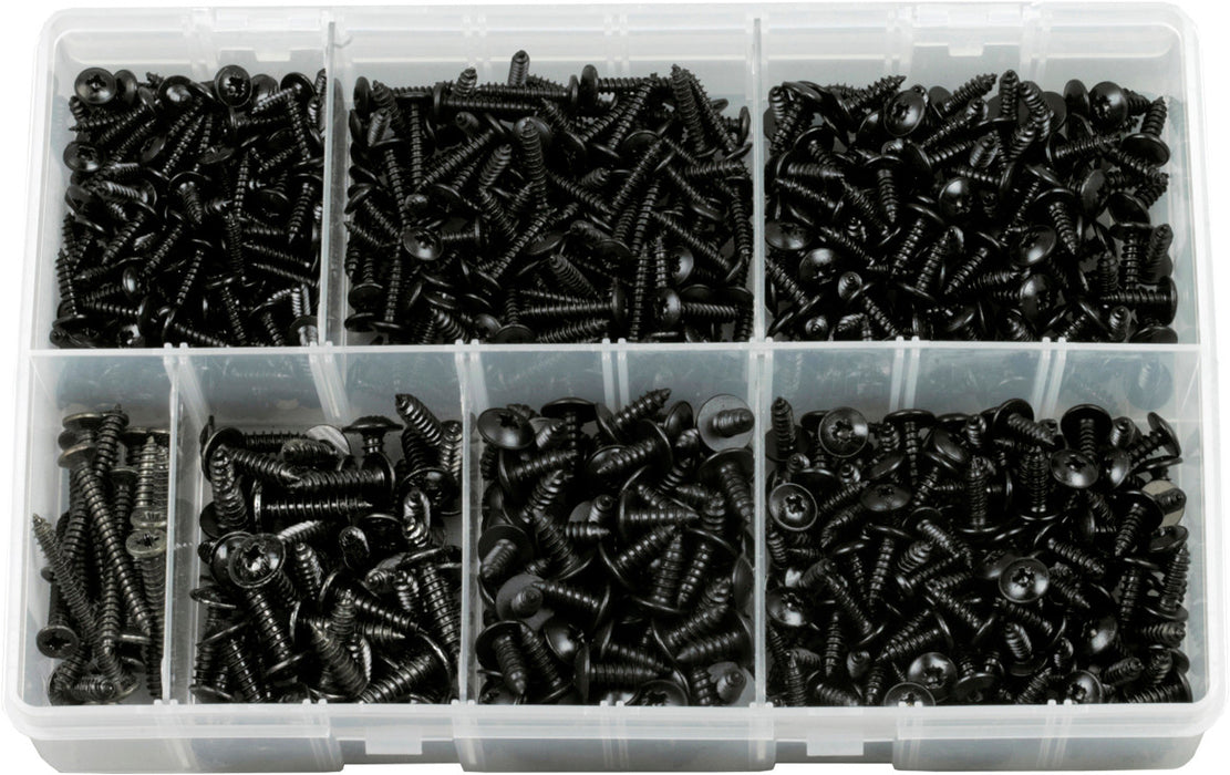 Force A01160 Asst Black Self Tap Screw Pzd Flange 6-10 700pc