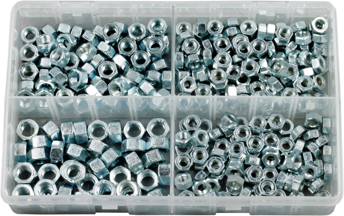 Force A01420 Asst Steel Nuts M6-M12370pc