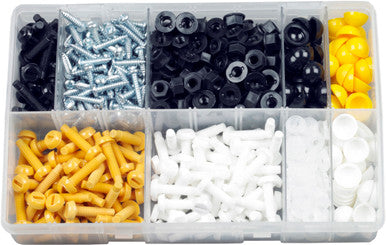 Force A02400 Asst Number Plate Fixing (b/w/y) 240pc