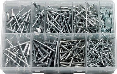 Force A02780 Asst Pop Rivets & Washers 1/8-3/16"