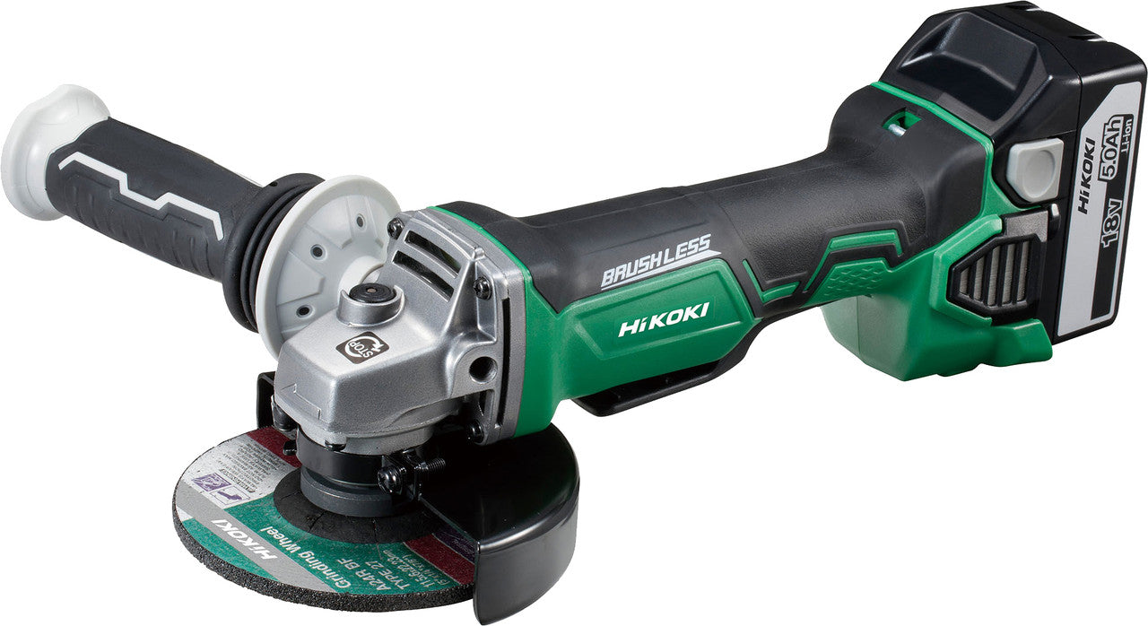 18v Brushless Angle Grinder With Brake - 115mm (supplied With 2 X 5ah Li-Ion Batteries & Charger)