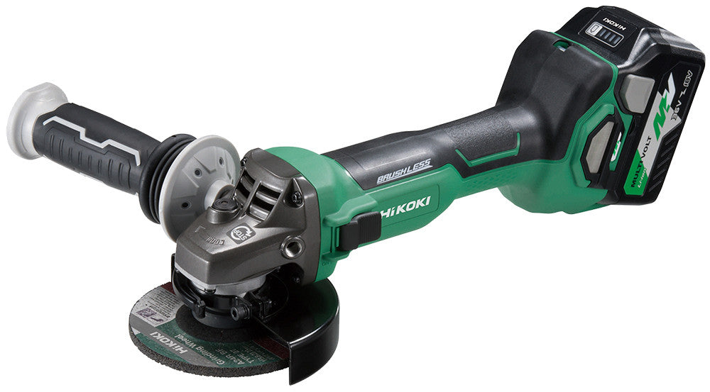 36v Multi Volt Brushless Angle Grinder With Side Switch - 115mm (supplied With 2 X 5ah Multi Volt Li-Ion Batteries & Charger)