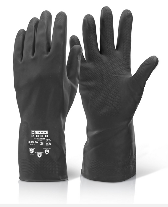 HOUSE HOLD BLACK HEAVY WEIGHT NITRILE GLOVES