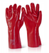 Pvc Gauntlet Glove Red 14"