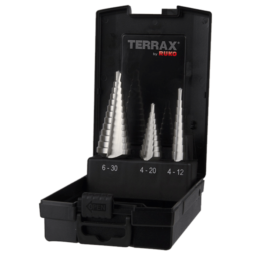 Terrax Step Drill Set Hss 3pc