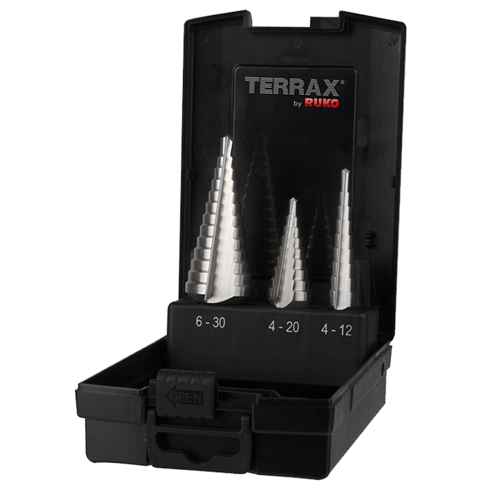 Terrax Step Drill Set Hss 3pc