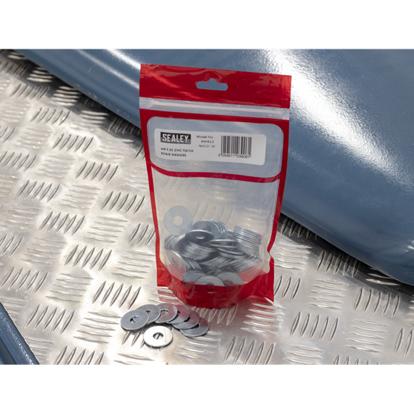Sealey Zinc Plated Repair Washer M8 X 25mm - 100pc