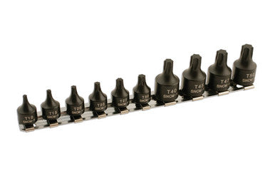 LASER 5664 LOW PROFILE STAR BIT SET 1/4"Dr3/8"Dr 10PC