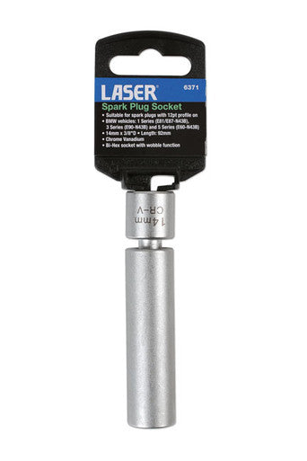 LASER 6371 SPARK PLUG SOCKET 3/8"Dr 14mm