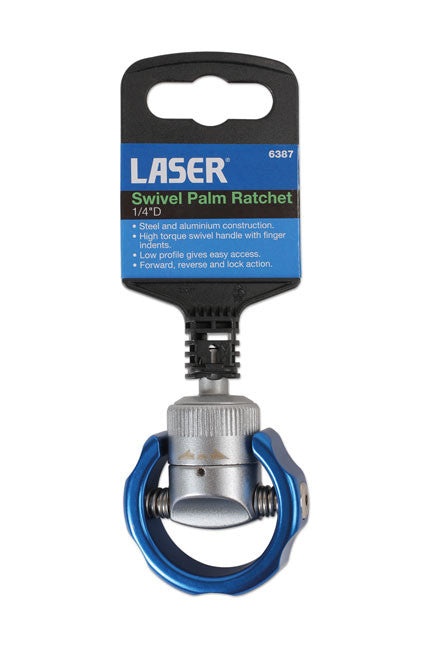 Laser 6387 Swivel Palm Grip Ratchet 1/4"