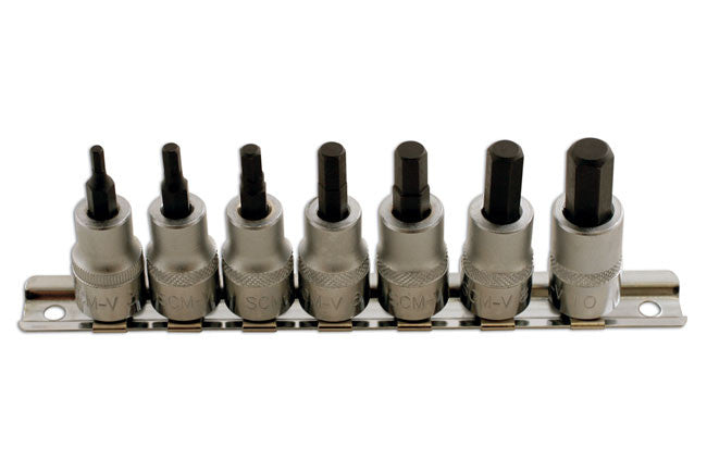 LASER 1791 3/8"Dr HEX BIT SOCKET SET 7pc
