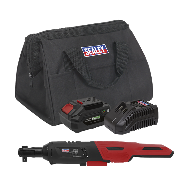 Sealey CP20VRWKIT1 20v 3/8"sq Drive Ratchet Wrench Kit With Battery & Charger