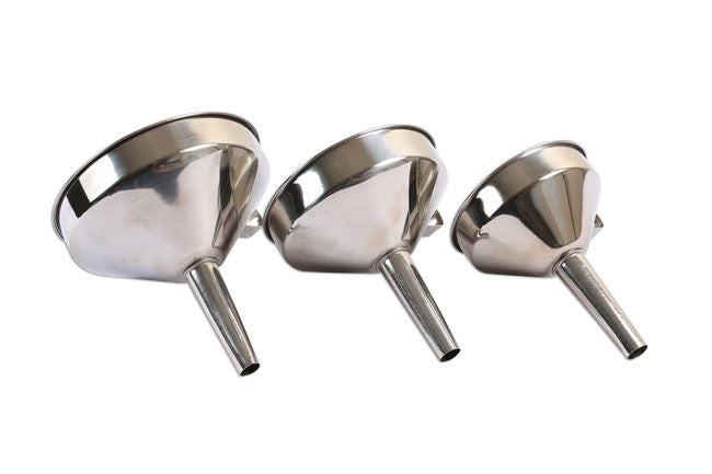 Laser 7099 Stainless Steel Funnel Set 3pc