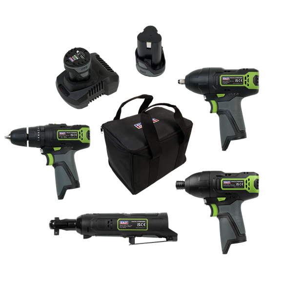 Sealey CP108VCOMBO2 Sv108 Series 4 X 10.8v Cordless Combo Kit - 2 Batteries