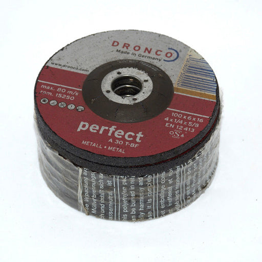 Dronco 100mm X 6 X 16 Metal Grinding Disc