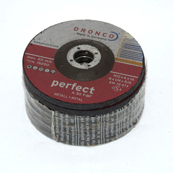 Dronco 100mm X 6 X 16 Metal Grinding Disc
